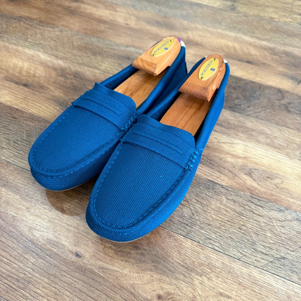 Rothy’s The Driver Loafer Women’s 7.5 Opal Blue Slip On Shoes